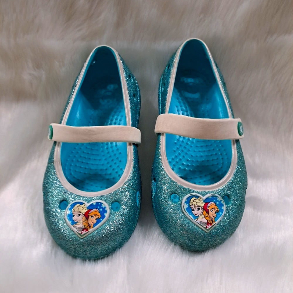 CROCS Toddler Girls Frozen Mary Jane's Size 9